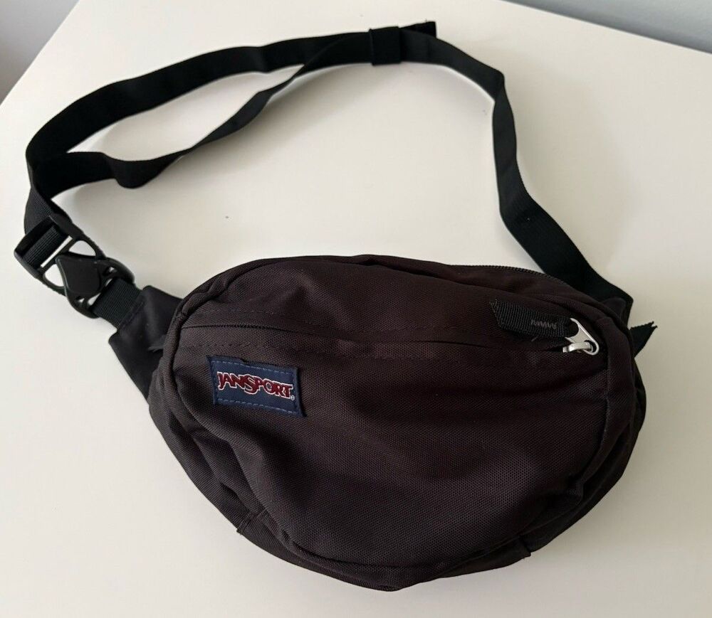 JanSport Classic Fifth Avenue Fanny Pack Crossbody Bag One Size Black Unisex
